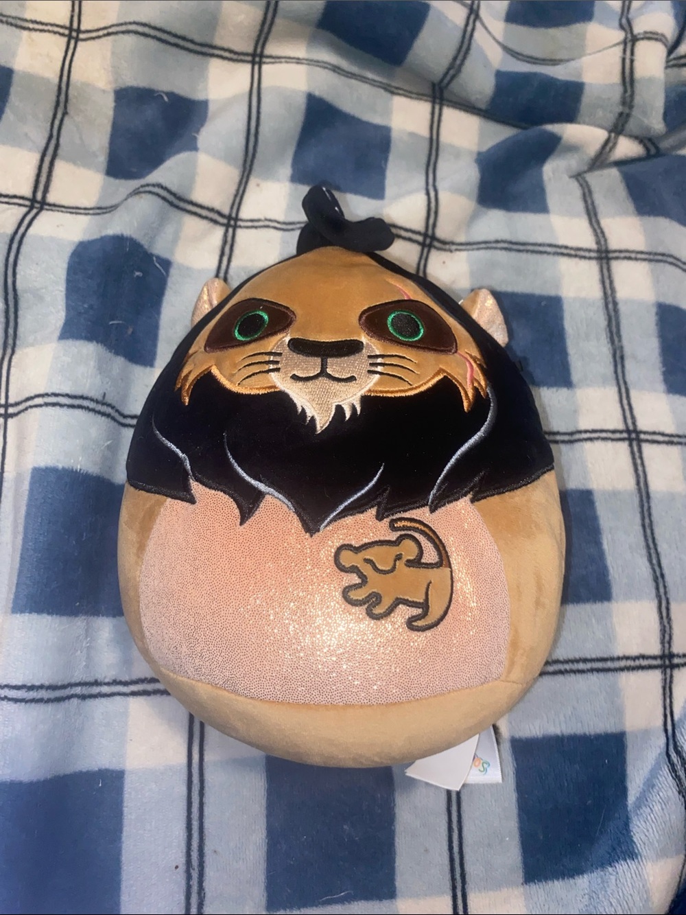 Squishmallows Disney The Lion King Scar Plush in Black, Tan and Green Accents